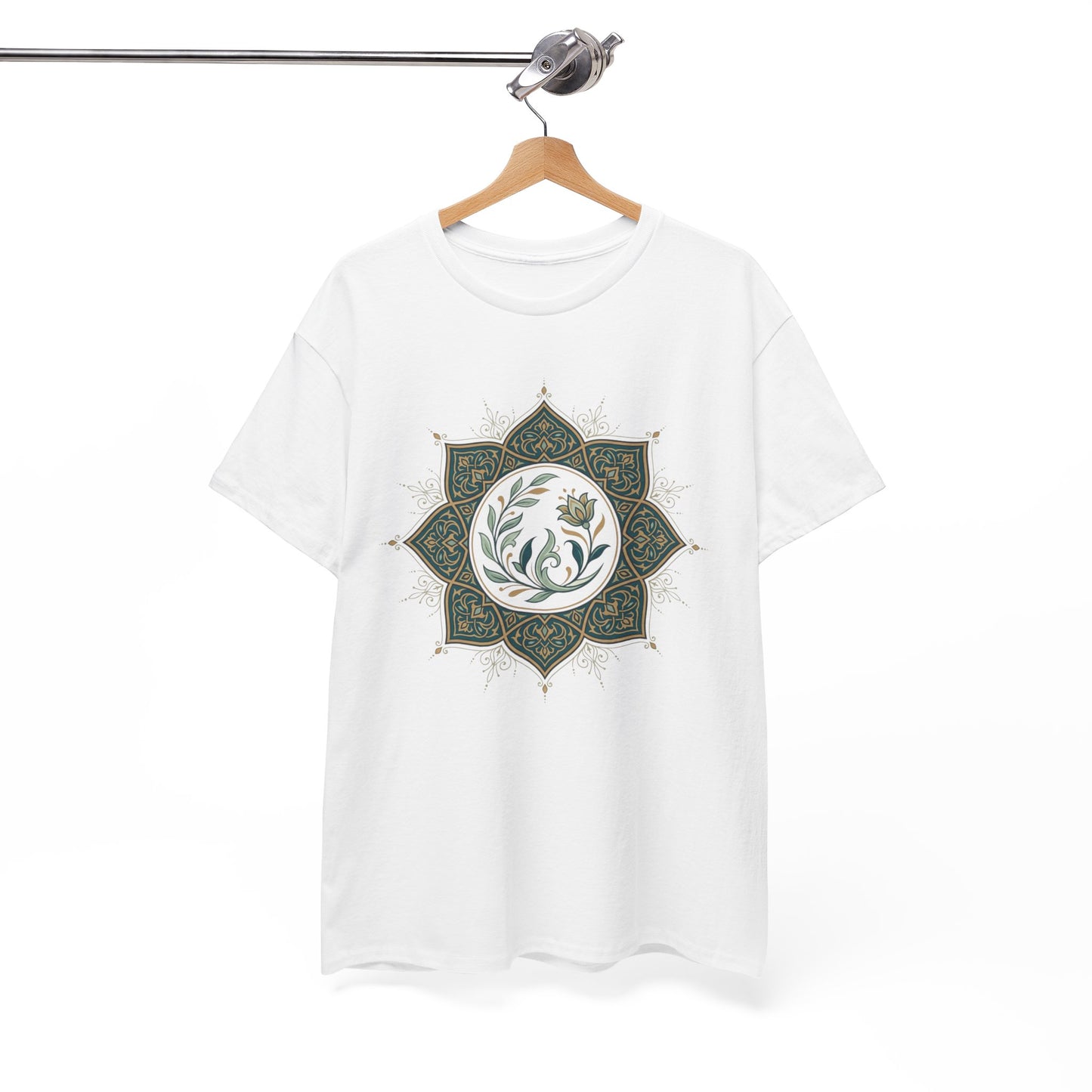 Olive Floral Lotus Tee
