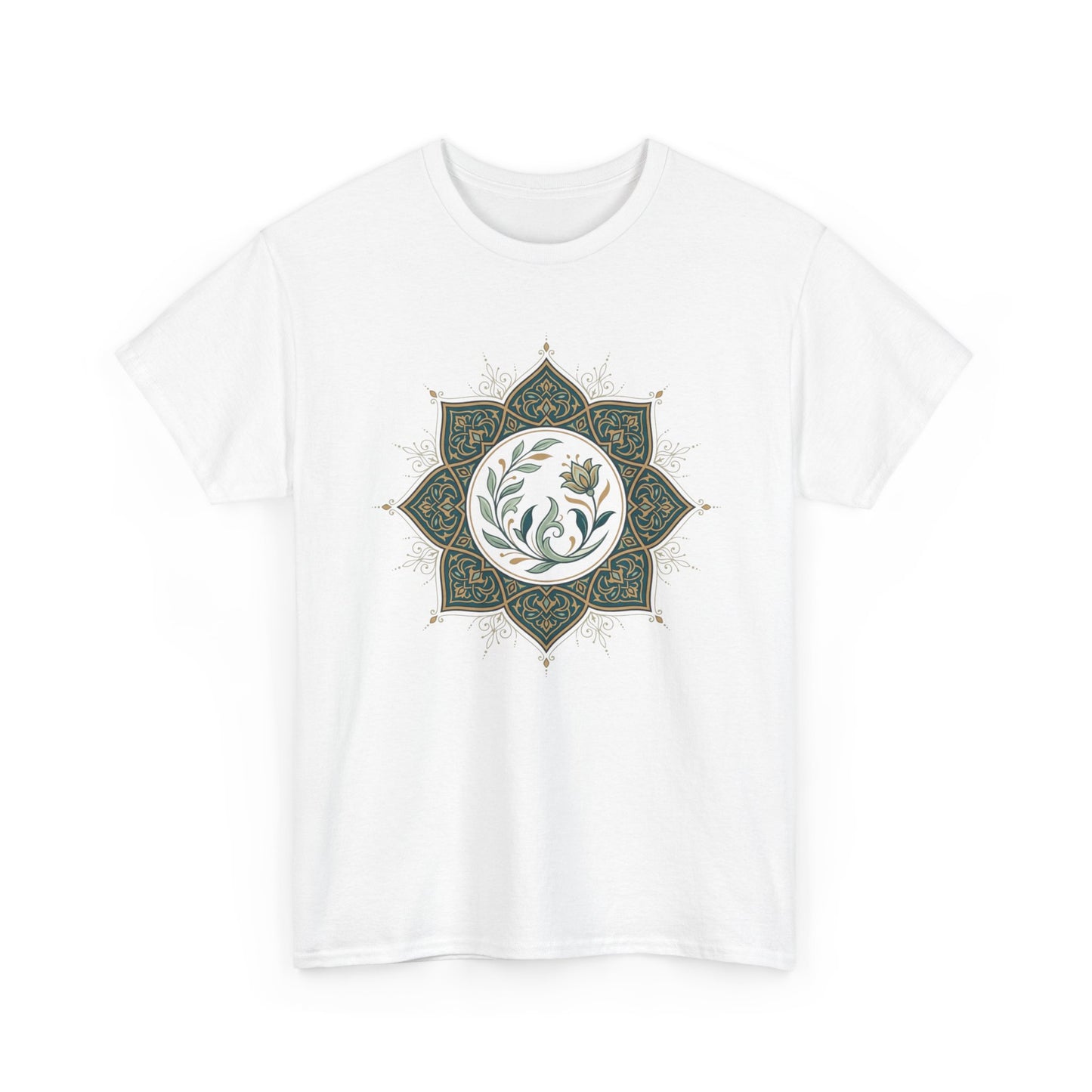 Olive Floral Lotus Tee