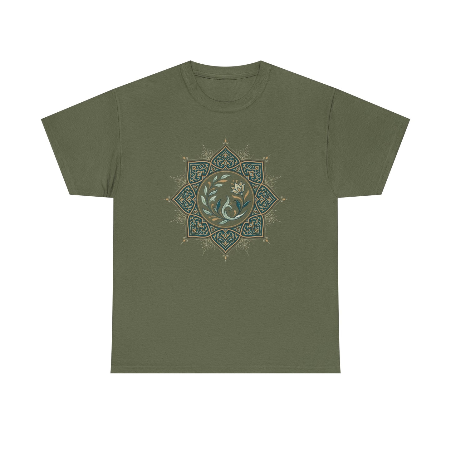 Olive Floral Lotus Tee