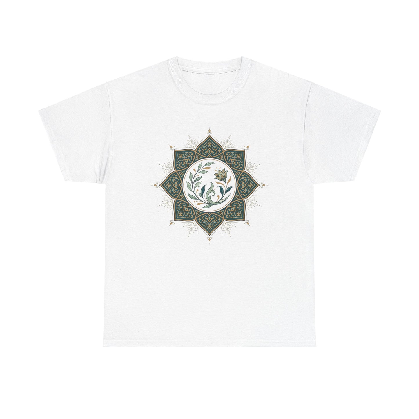 Olive Floral Lotus Tee
