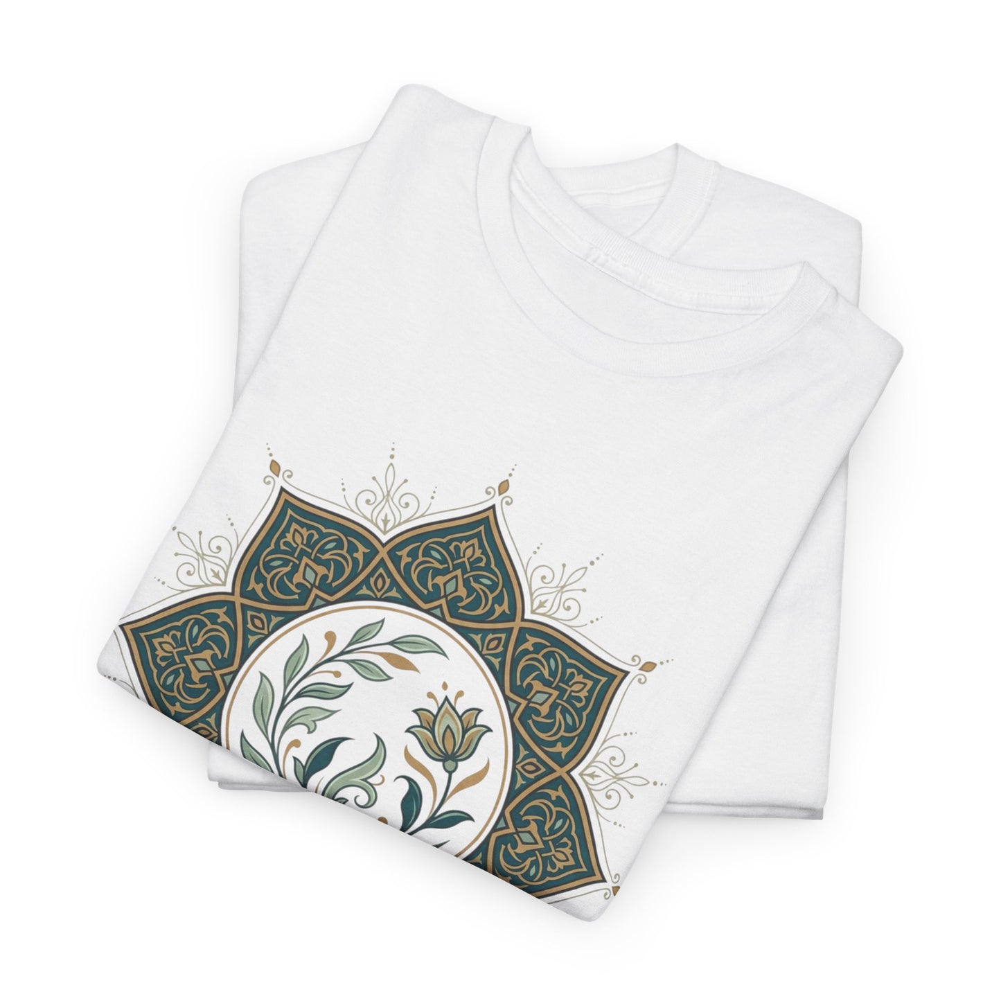 Olive Floral Lotus Tee
