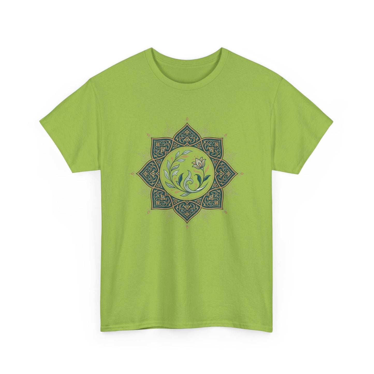 Olive Floral Lotus Tee