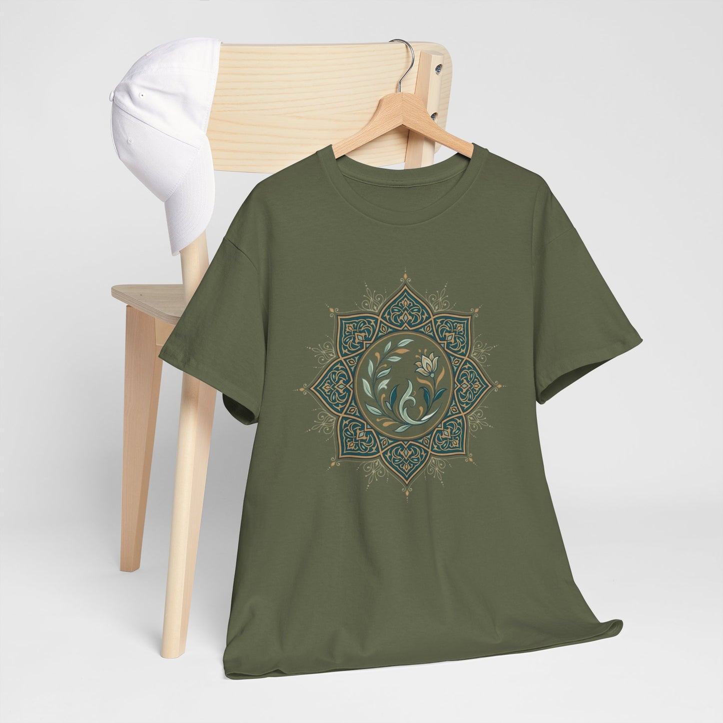 Olive Floral Lotus Tee