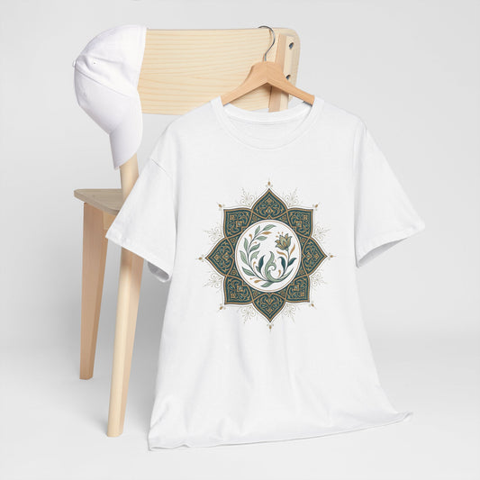 Olive Floral Lotus Tee